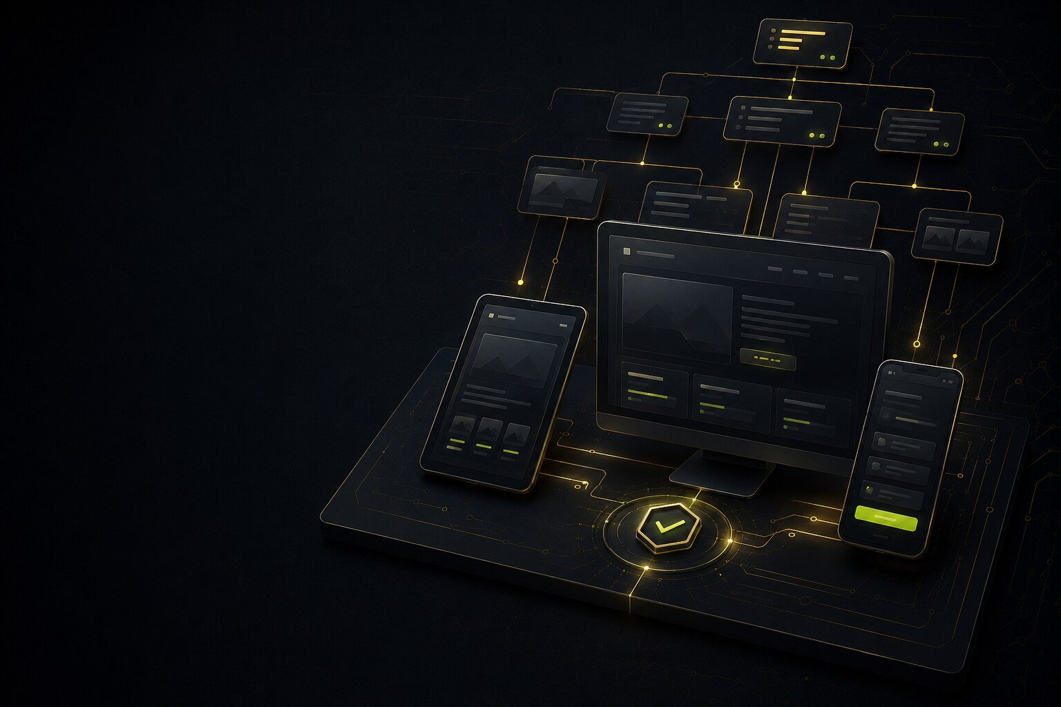 Illustration supporting Web development services